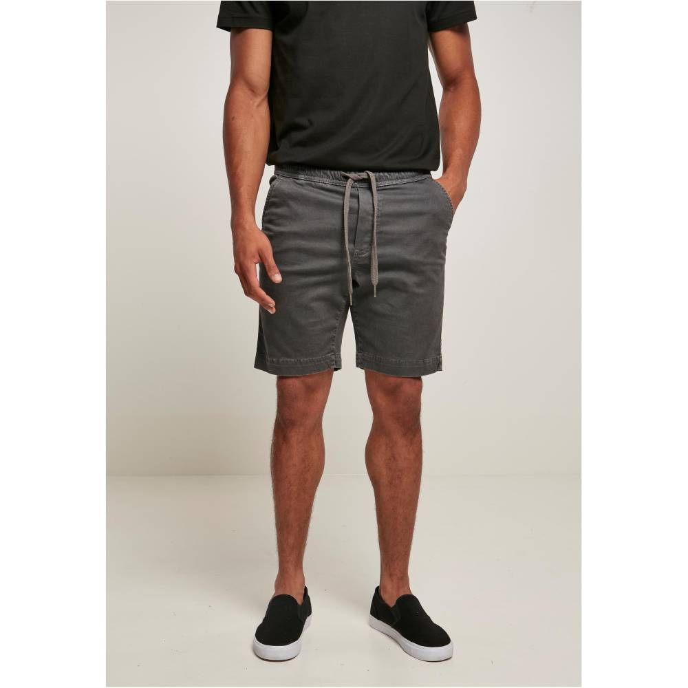 Urban Classics - Stretch Twill Joggshorts Pantalon court - Gris